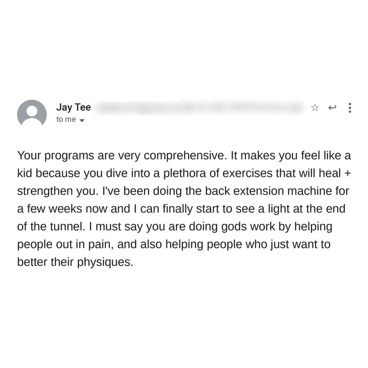 Testimonial email screenshot from Jon Talfaro